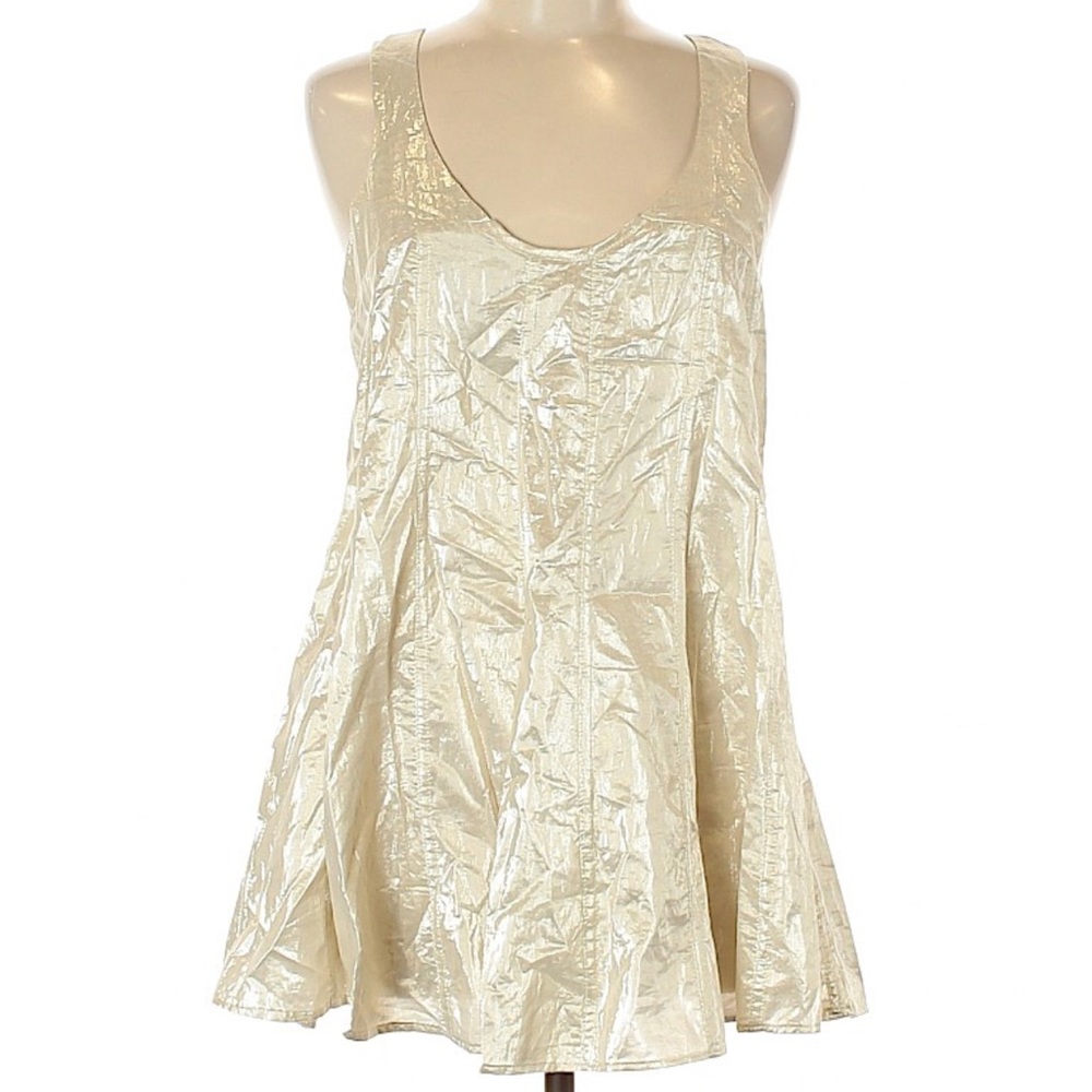 Metallic Gold La Rok Sleeveless Blouse